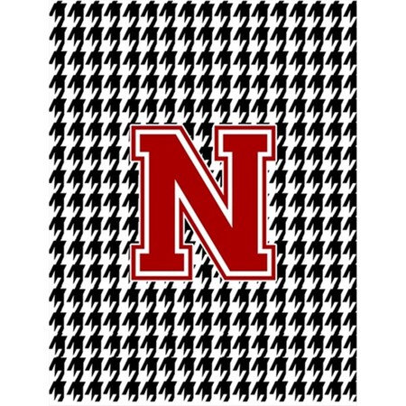 Carolines Treasures 11 x 15 in. Houndstooth Black N Monogram Initial Garden Size Flag CJ1021-N-GF